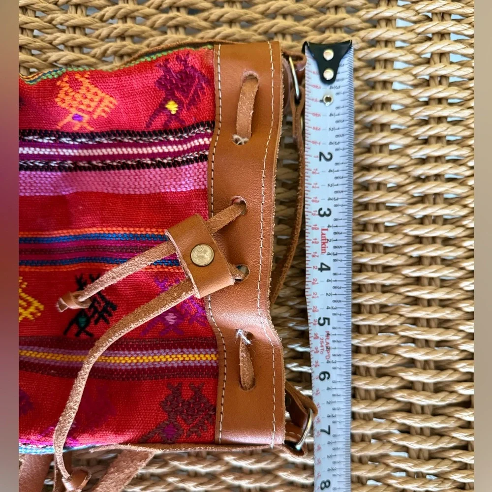 Stylish Pink and Brown Women's Bucket Bag - Picture 8 of 9